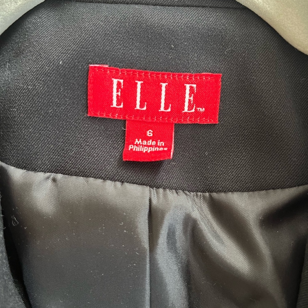 Elle Rich Black Tailored Blazer Jacket Women’s size 6 - Picture 11 of 14